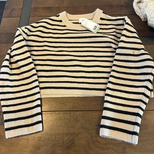 H&M cropped stripped sweater